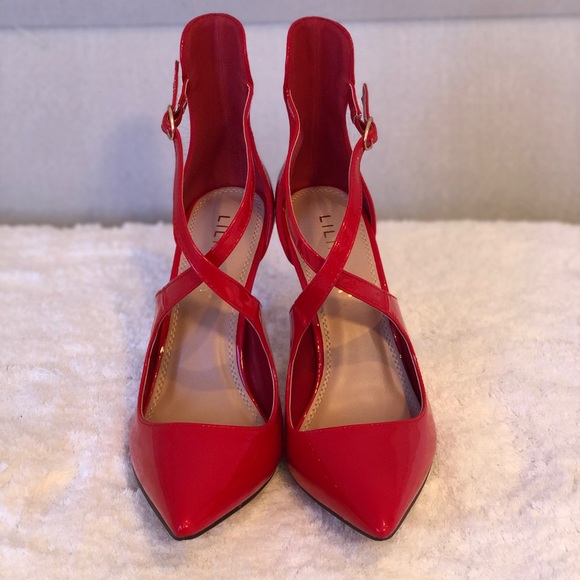 Liliana Red Pointed Toe Stiletto - Picture 5 of 8